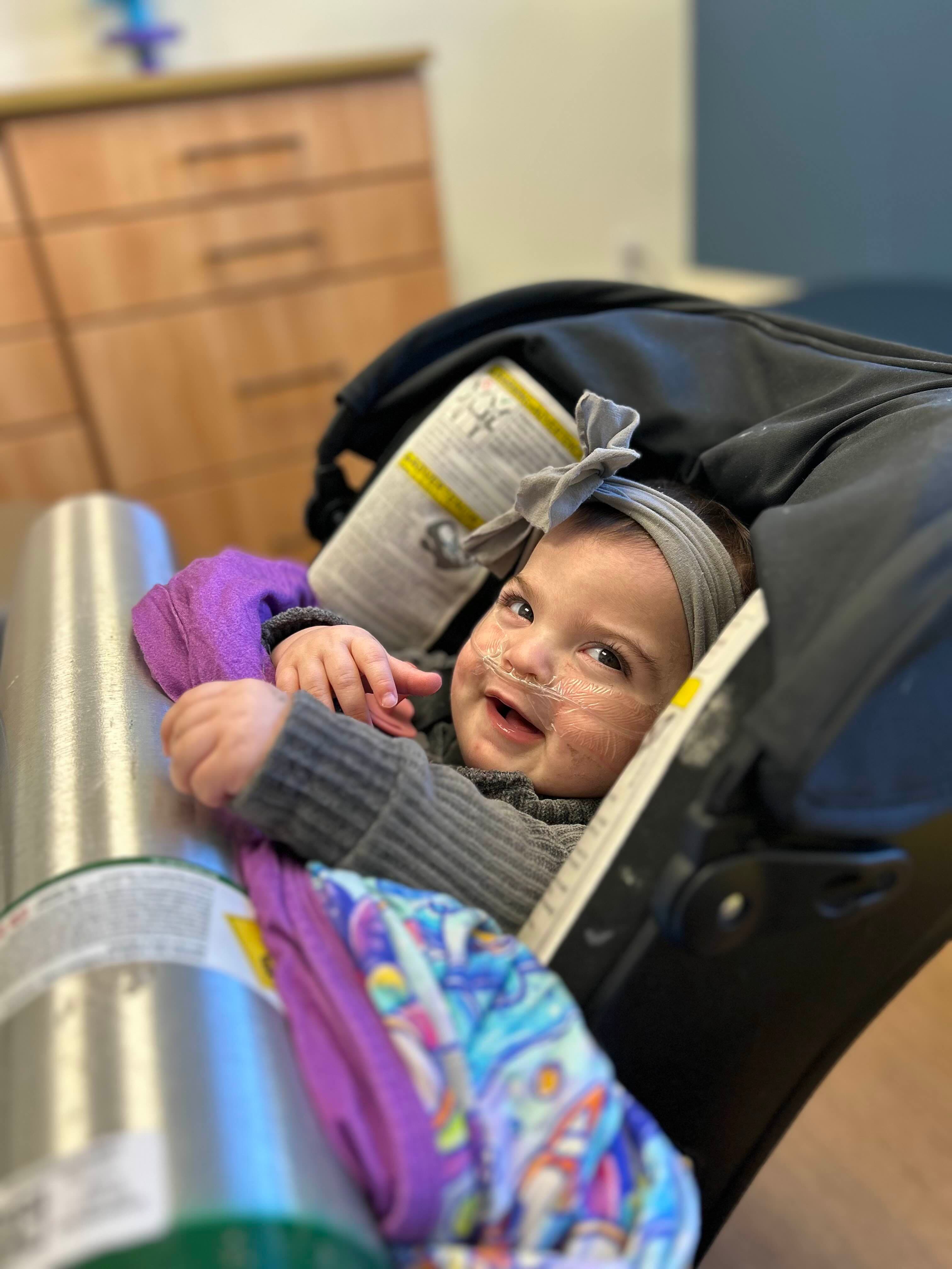 Smiling child during a clinic visit